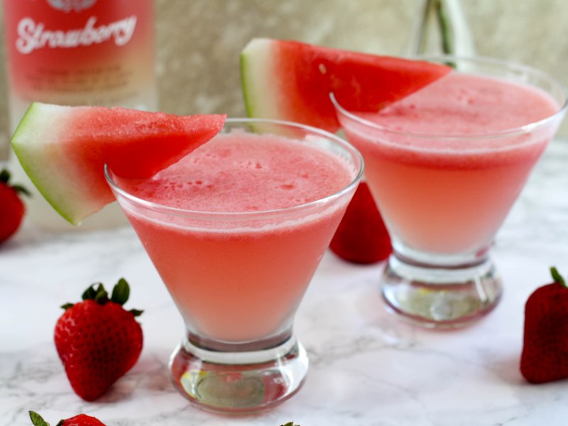 Strawberry Watermelon Lemonade Daiquiris
